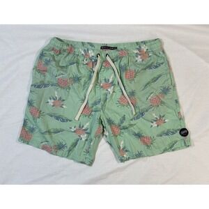 Billabong Boardshorts Men XL Green Pineapple Swim‎ Inseam Bathing Suit Trunks